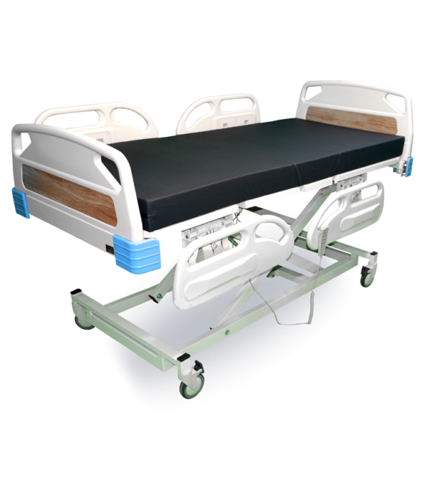The patient's bed is equipped with 3 motors and shows the shape of lying horizontally (HK60)