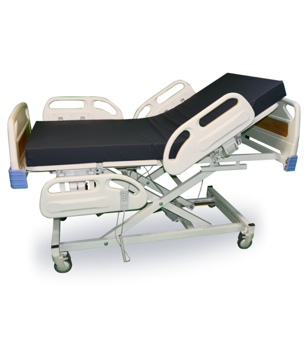 The patient's bed is equipped with 3 motors and shows the shape of lying down with the head side raised (HK 60)